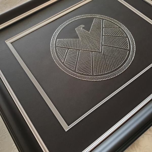 Agents of S.H.I.E.L.D.  Inspired Card Embroidery Kit (Black Card) picture