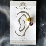 Purple Gem Heart Non-Pierced Ear Cuff (EC9159)