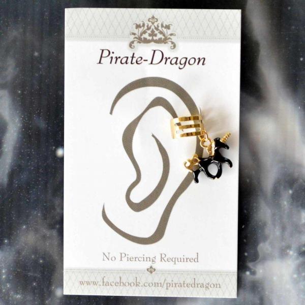 Black Unicorn Non-Pierced Ear Cuff (EC4151) picture