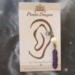 Purple Feather Non-Pierced Ear Cuff (EC2825)