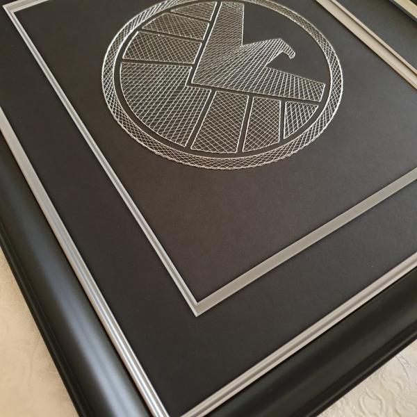 Agents of S.H.I.E.L.D.  Inspired Card Embroidery Kit (Black Card) picture