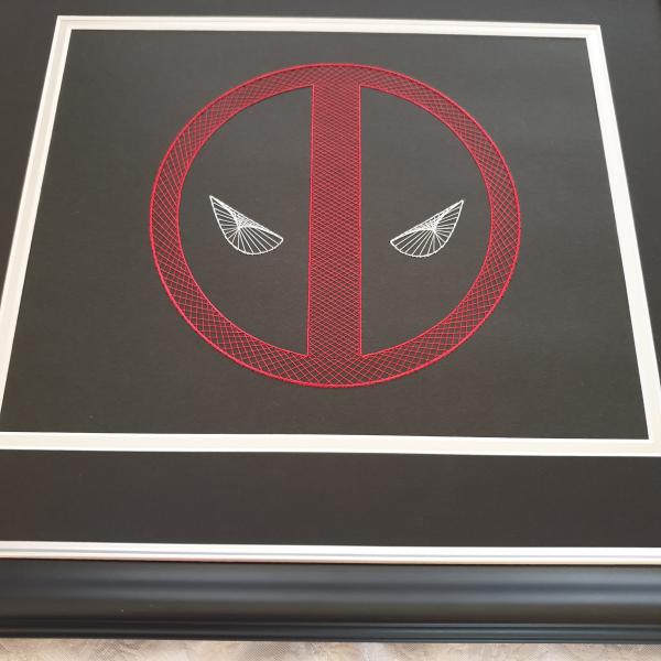 Deadpool Inspired Card Embroidery Kit (Black Card) picture