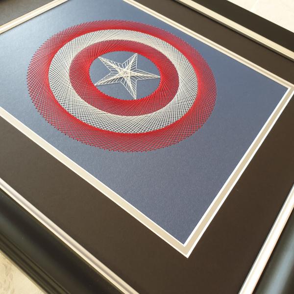 Capt America Inspired Card Embroidery Kit (Blue Card) picture