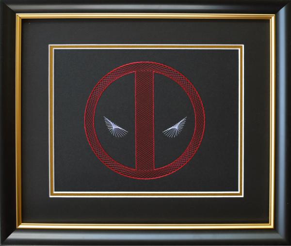 Deadpool Inspired Card Embroidery Kit (Black Card) picture