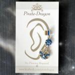 Light Blue Gem Butterfly Non-Pierced Ear Cuff (EC9220)