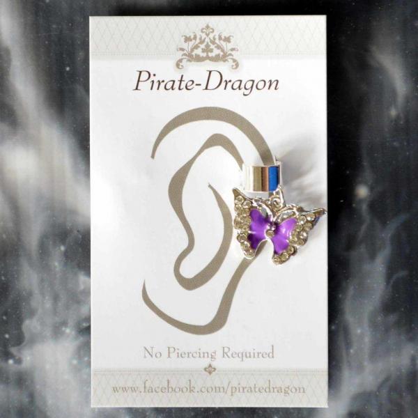 Purple Butterfly Non-Pierced Ear Cuff (EC9237) picture