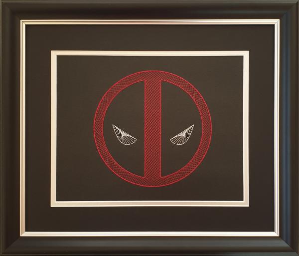 Deadpool Inspired Card Embroidery Kit (Black Card) picture
