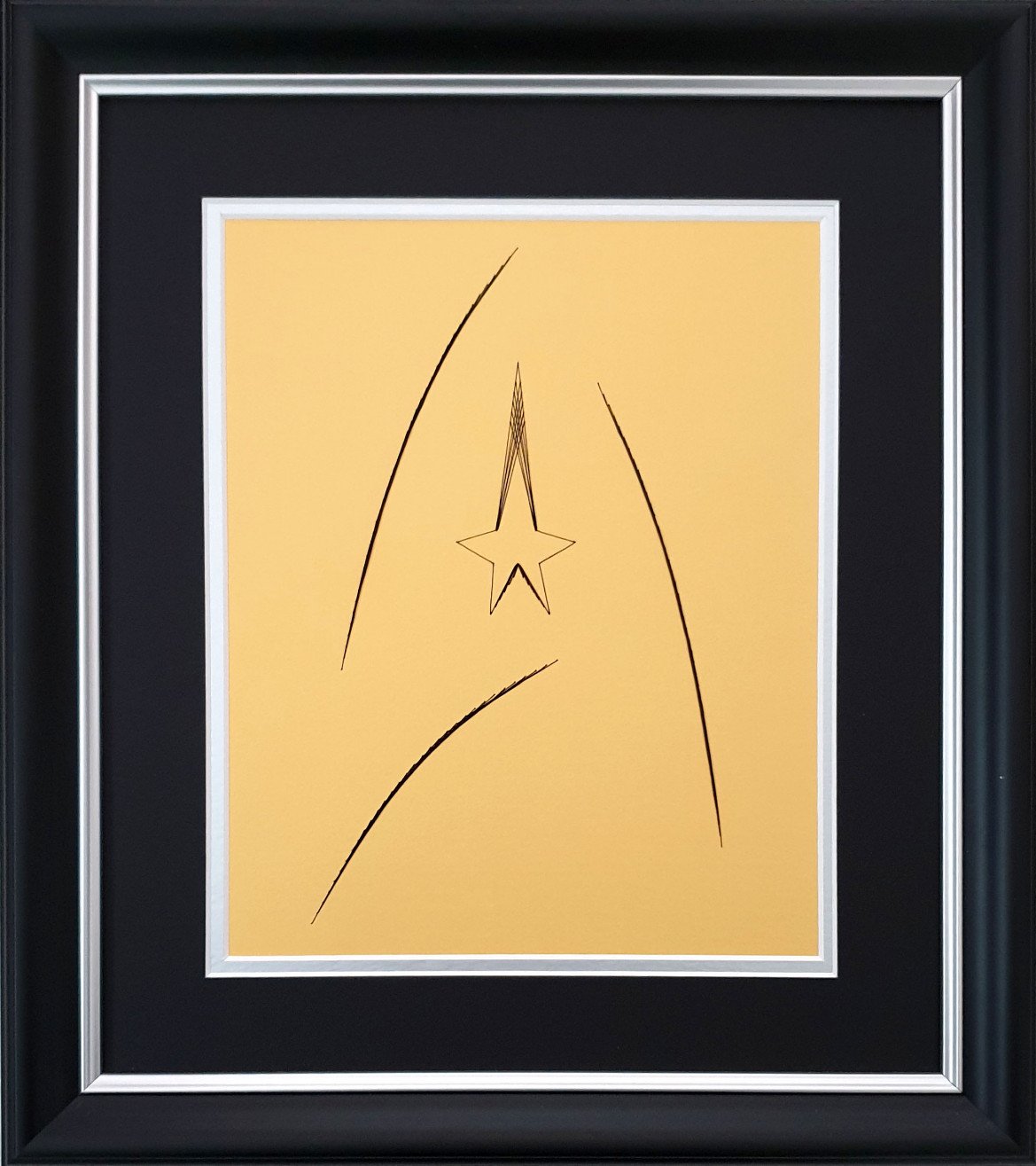 Star Trek - COMMAND Badge Inspired Card Embroidery Kit (Yellow Card) picture