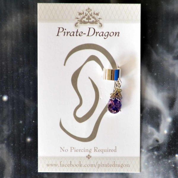 Purple Gem Non-Pierced Ear Cuff (EC9102) picture