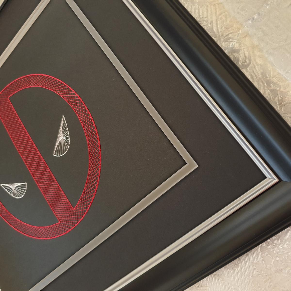 Deadpool Inspired Card Embroidery Kit (Black Card) picture