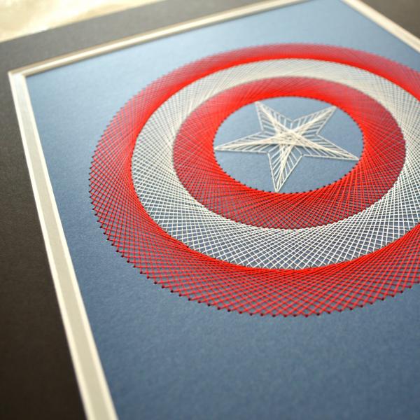 Capt America Inspired Card Embroidery Kit (Blue Card) picture