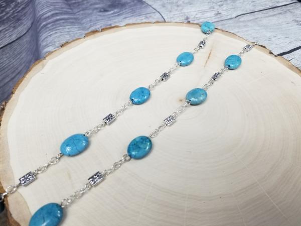 Turquoise Circlet, turquoise haha with silver detail picture
