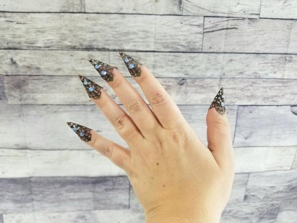 Jeweled Nail Claws- Bronze picture