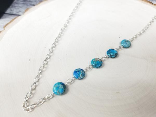 Blue natural stone Circlet, simple turquoise Circlet picture