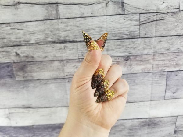 Nail Claws- black tipped, silver, gold or bronze