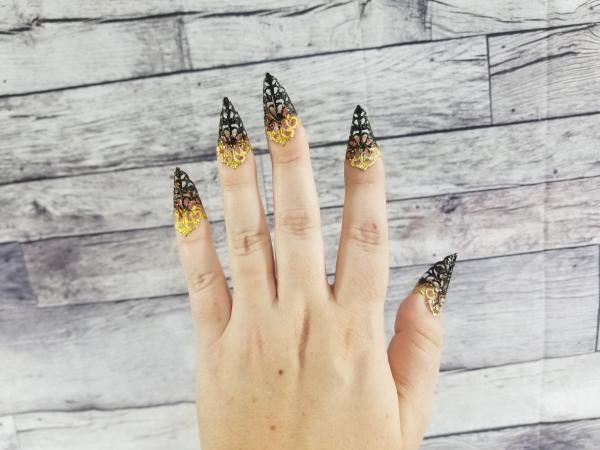 Nail Claws- black tipped, silver, gold or bronze picture