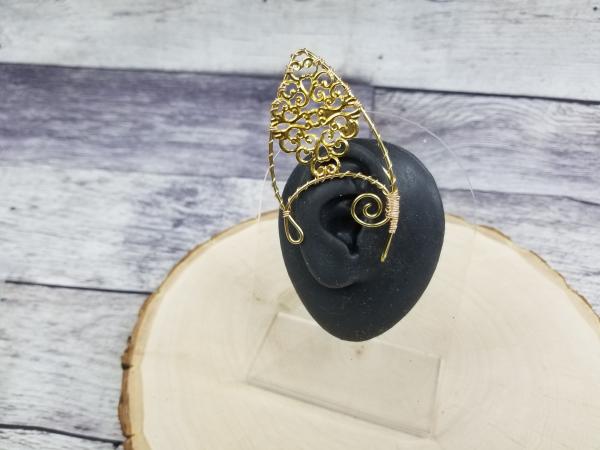 Elf Ear Cuffs, filigree ear cuffs in gold, silver or bronze picture