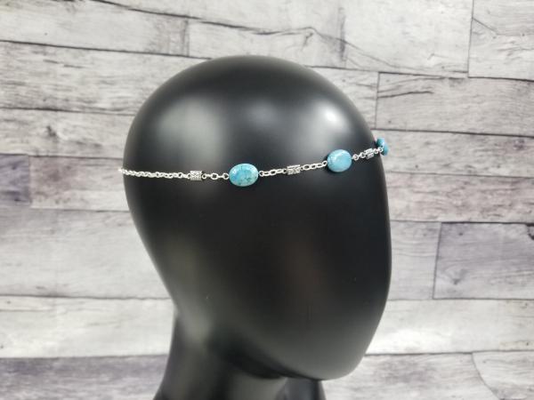 Turquoise Circlet, turquoise haha with silver detail picture