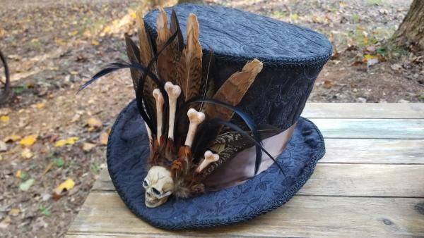 Voodoo Black Brocade Top Hat