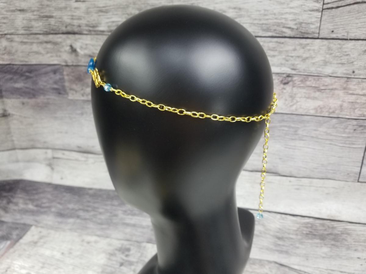 Gold Moon Goddess Circlet Headpiece, moon necklace, pick your color picture