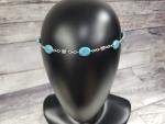 Turquoise Circlet, turquoise haha with silver detail