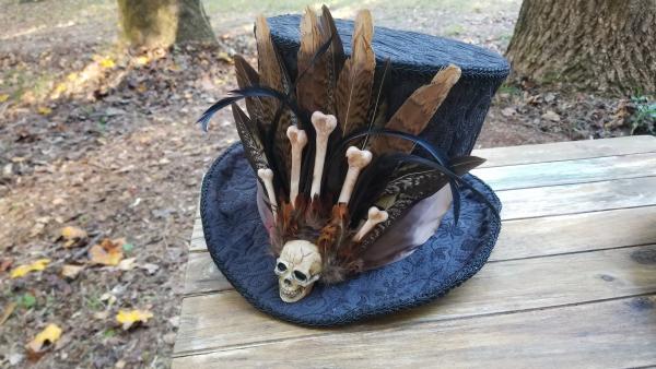 Voodoo Black Brocade Top Hat picture