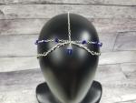 Elven Branch Headchain, Cobalt blue and silver headpiece