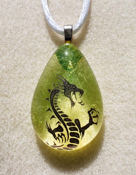 Uranium Glass Dragon Pendant (#UGDP1) picture