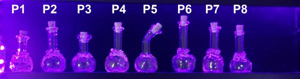 Pink UV Reactive Potion Bottles