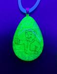 Uranium Glass Vault Boy Pendant