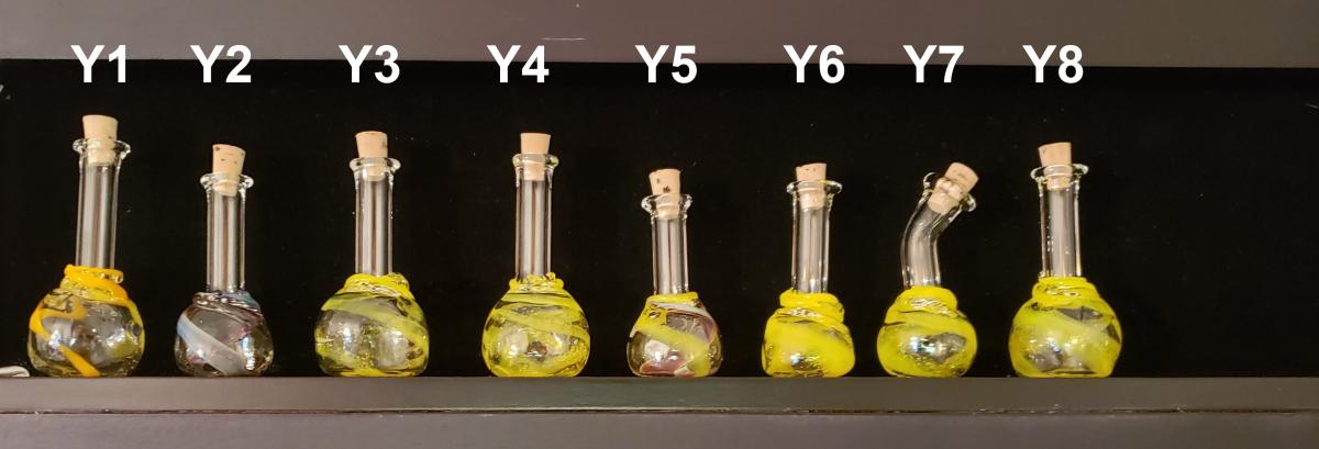 Yellow UV Reactive Potion Bottles picture