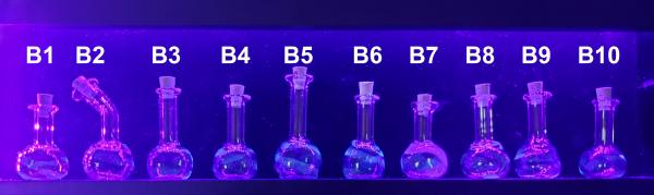 Blue UV Reactive Potion Bottles