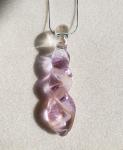 Pink Twist Pendant with Sterling Silver Chain #APT1P