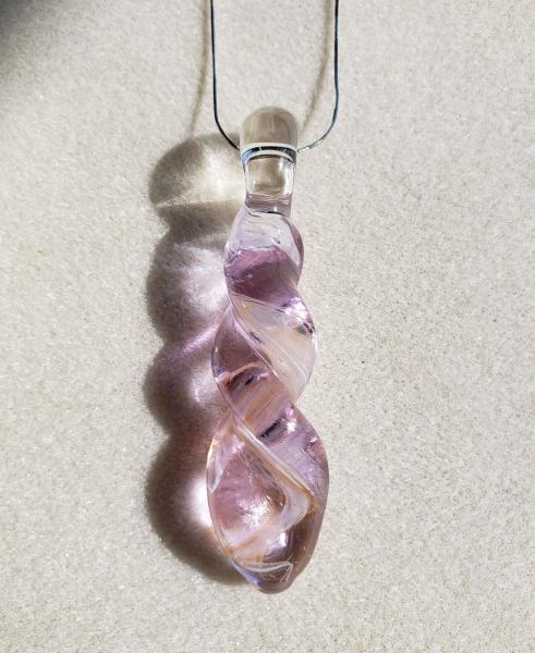 Pink Twist Pendant with Sterling Silver Chain #APT1P