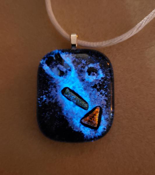 Glow in the Dark Objects in Space Fused Pendant (#OS6)