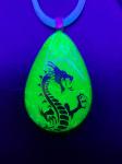 Uranium Glass Dragon Pendant (#UGDP1)