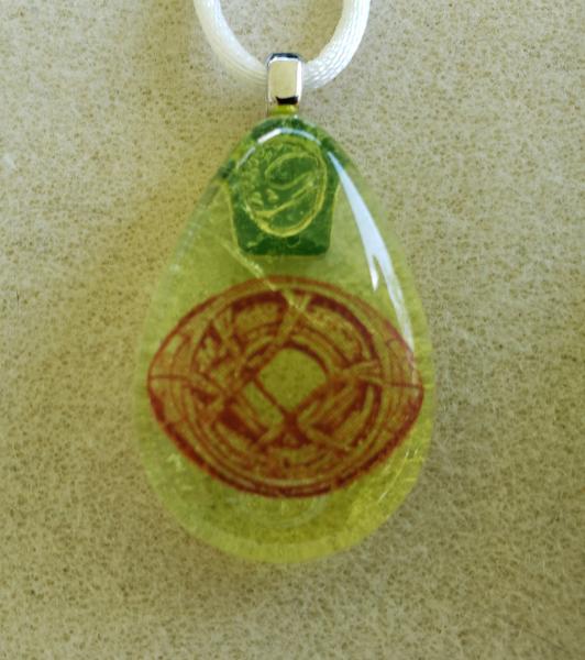 Uranium Glass Eye of Agamotto Pendant picture