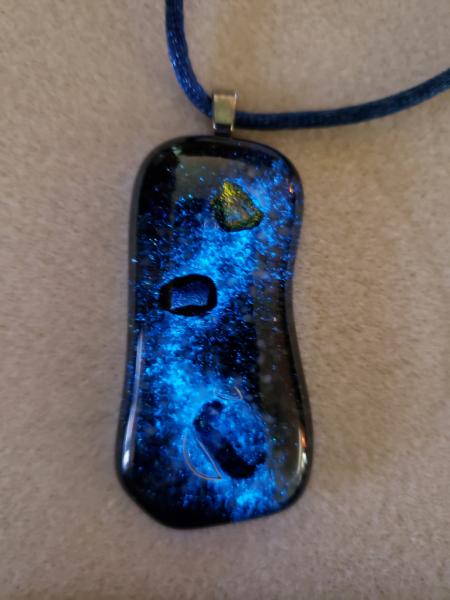 Glow in the Dark Objects in Space Fused Pendant (#OS1)