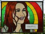 "Shiny" Jewel Staite ORIGINAL AUTOGRAPH Stained Glass Panel
