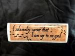 I Solemnly Swear I Am Up To No Good - Bumper Sticker