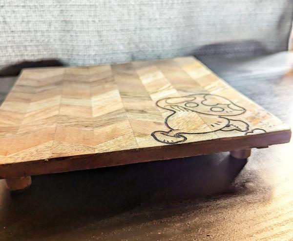 Delicious in Dungeon Walking Mushroom- Handcrafted Wooden Trivet picture