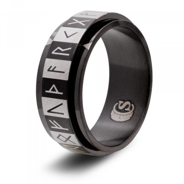 Futhark Runes Dice Ring