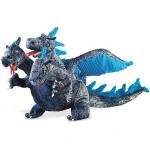 Blue Three-Headed Dragon Puppet (12" long 6" Wide 9" High)