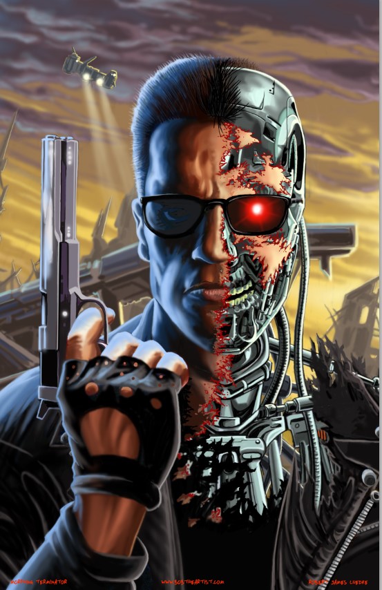 Terminator 3D-morphing Lenticular picture