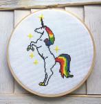 Unicorn Colorful Counted Cross Stitch DIY Kit