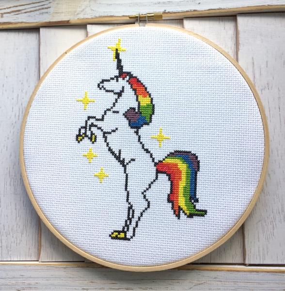 Unicorn Colorful Counted Cross Stitch DIY Kit picture