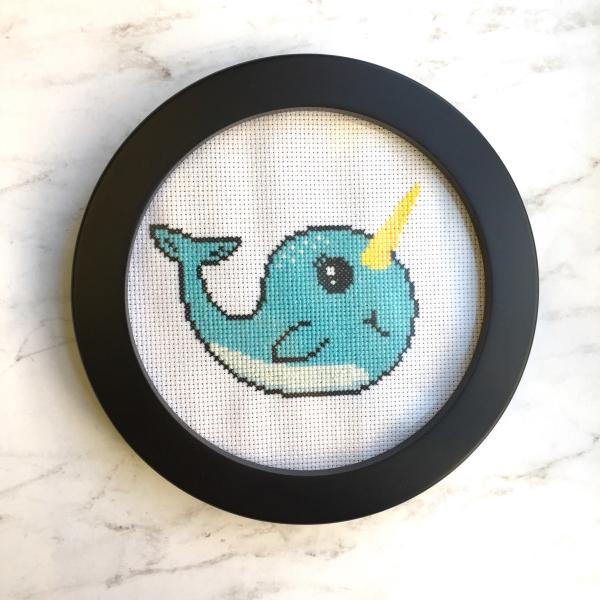 Narwhal Counted Cross Stitch DIY KIT picture