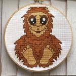 Bigfoot Sasquatch Counted Cross Stitch DIY KIT