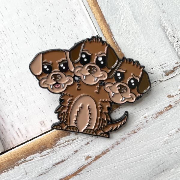 Cerberus Soft Enamel Pin 1.5" picture