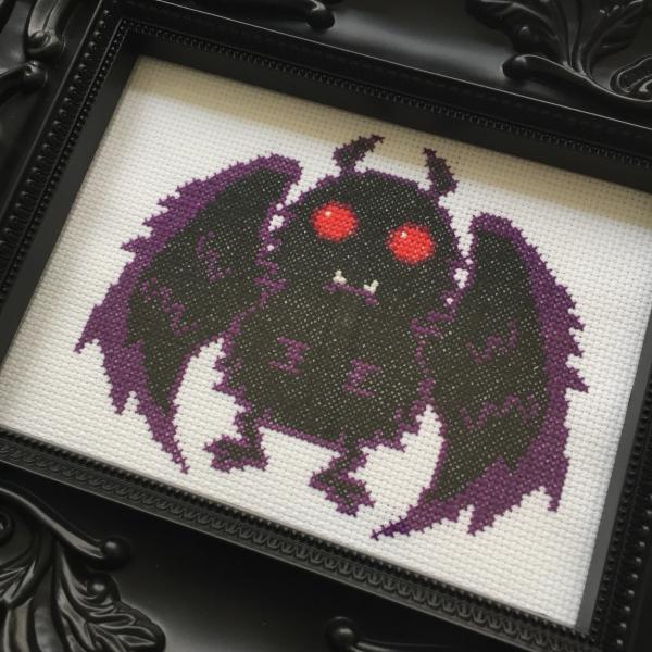 Mothman Counted Cross Stitch DIY KIT picture